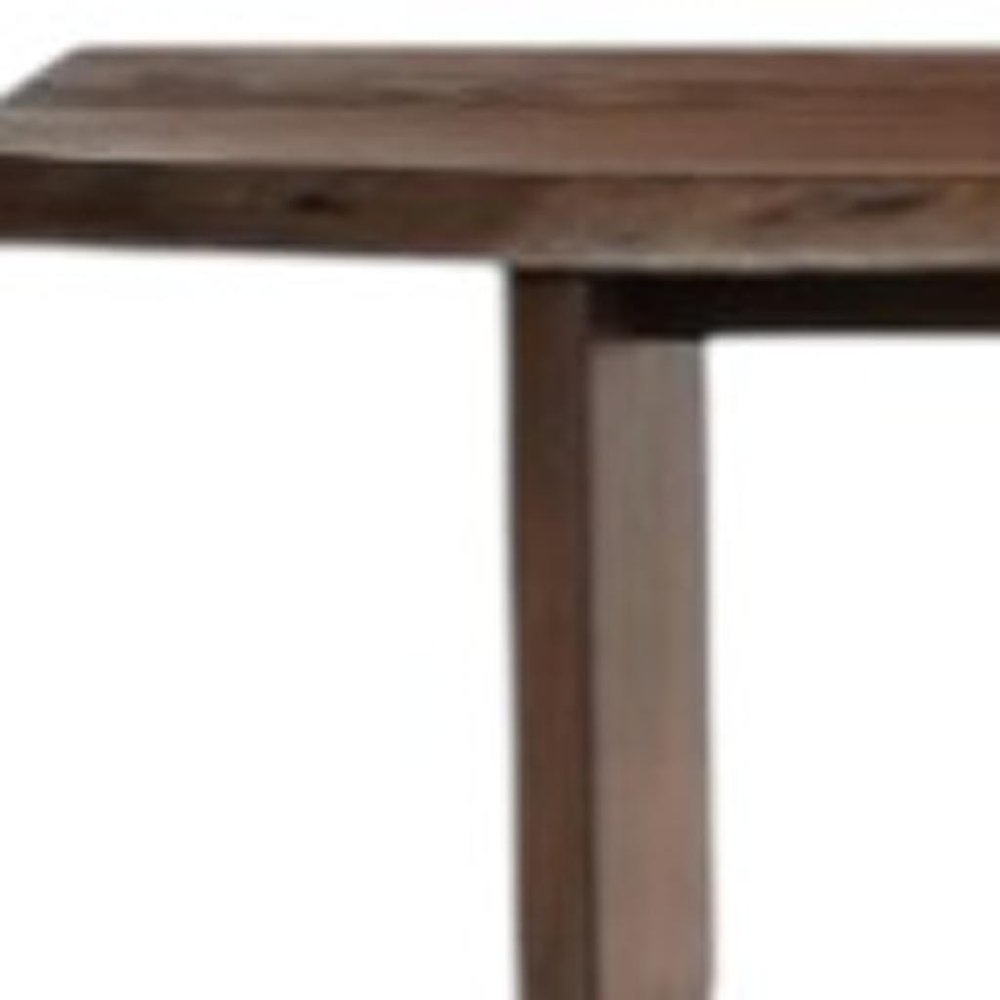 60" Brown Solid Wood Solid Wood Live Edge Dining Bench