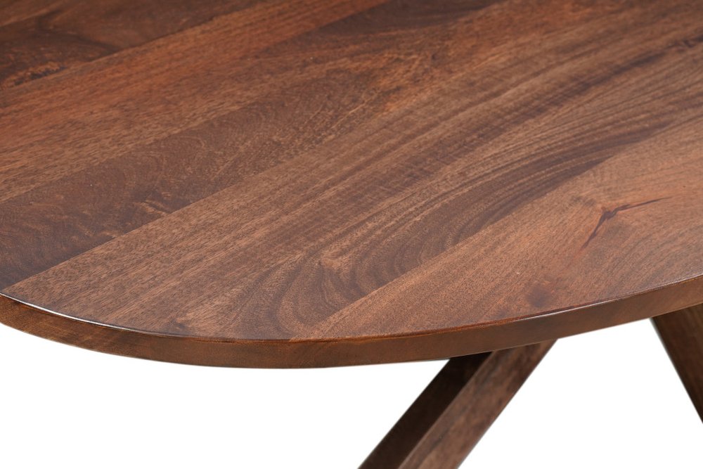 Seven Piece Brown Solid Wood Dining Set with Six Chairs - SKU 636240