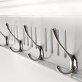 Four Hook 28" White Solid Wood Wall Mount Coat Rack