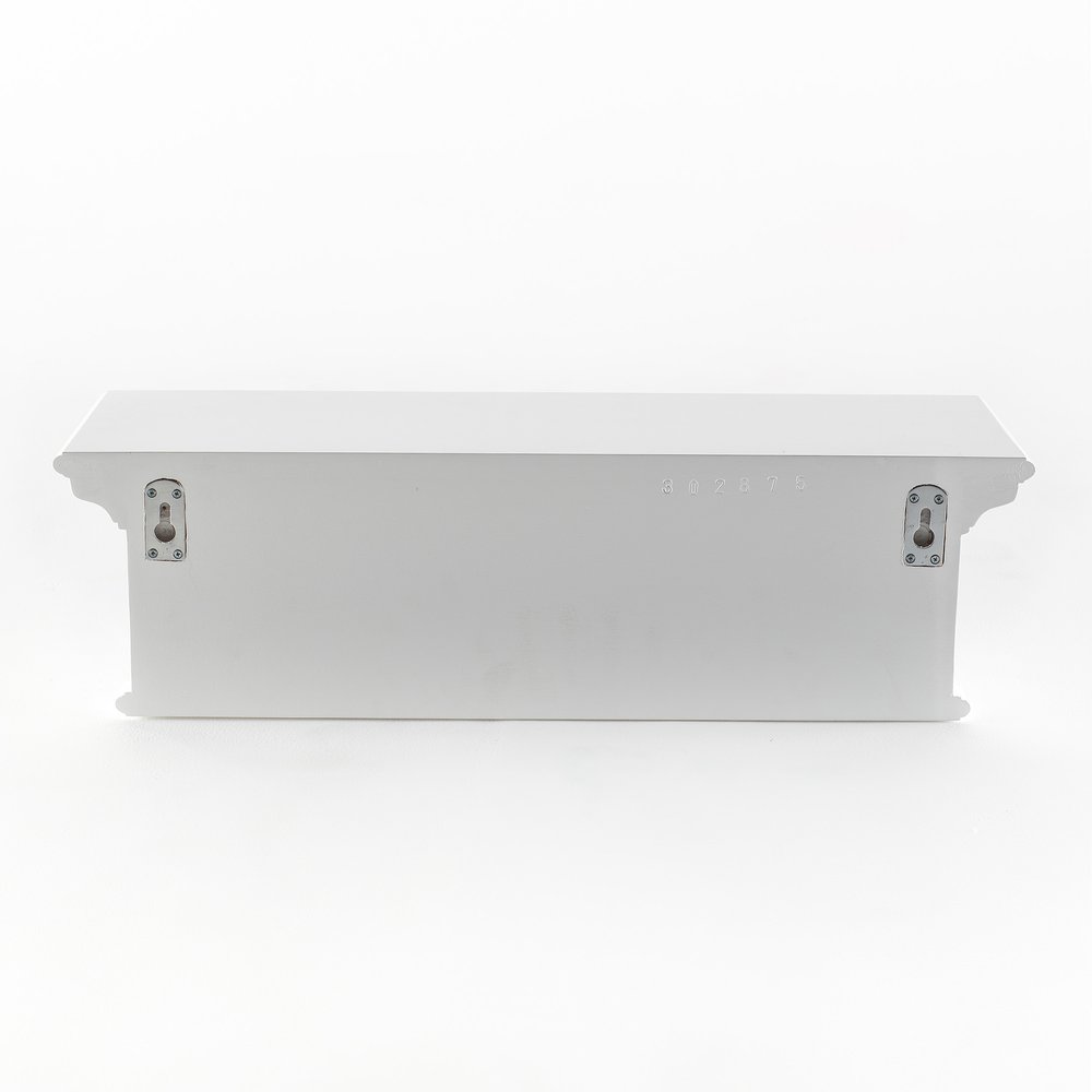 Four Hook 28" White Solid Wood Wall Mount Coat Rack - 7.87" H x 27.56" W x 8.27" D