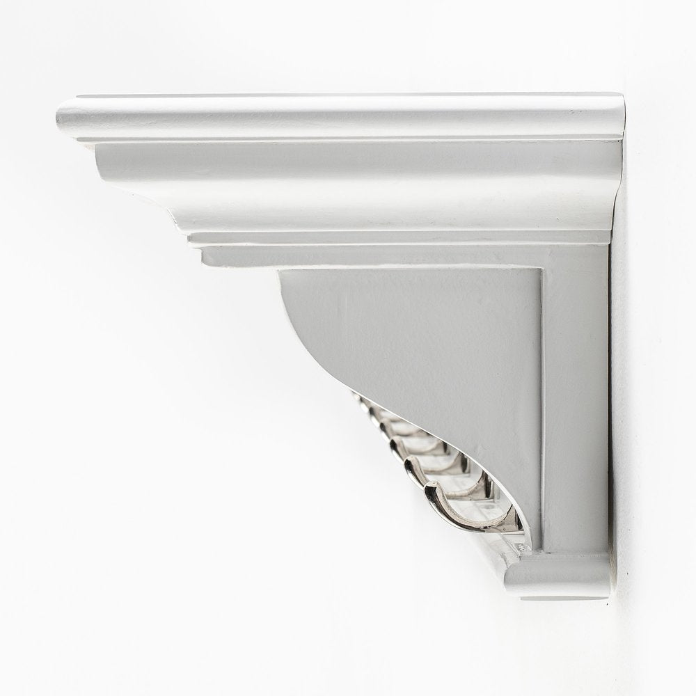 Eight Hook 51" White Solid Wood Wall Mount Coat Rack - 7.87" H x 51.18" W x 8.27" D
