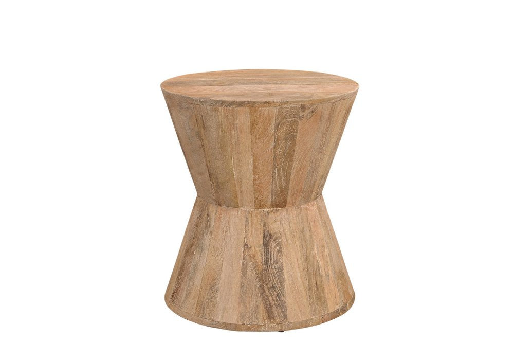 Set of Three Brown Solid Wood Round Solid Furniture Set - 16.00" H x 16.00" W x 18.00" D on a white background