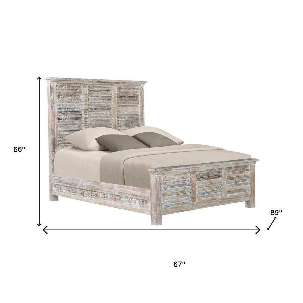 Three Piece White Solid Wood Bedroom Set on a white background