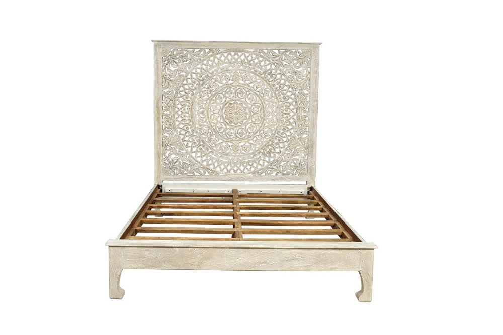 Three Piece Gray Solid Wood Bedroom Set