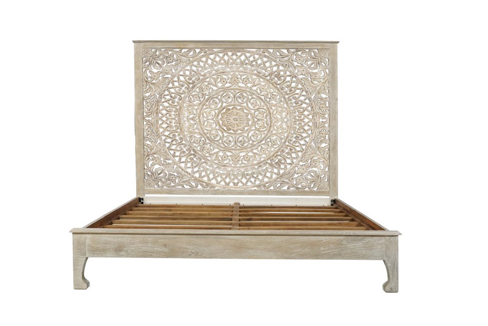 Three Piece Gray Solid Wood Bedroom Set
