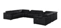 Battleship Gray Leather Power Reclining U Shaped Ten Piece Corner Sectional With Console
