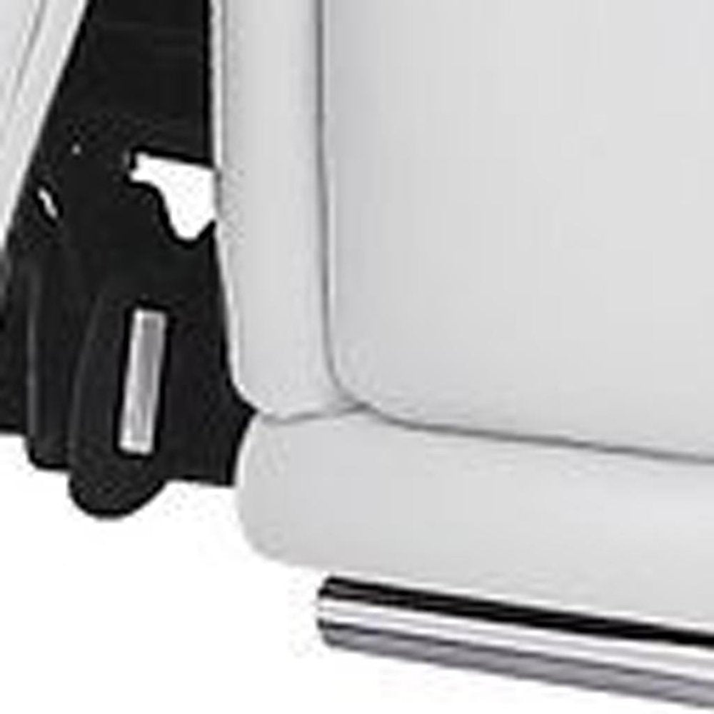White Leather Power Reclining L Shaped Five Piece Corner Sectional
