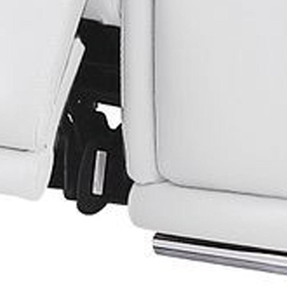 White Leather Power Reclining L Shaped Five Piece Corner Sectional
