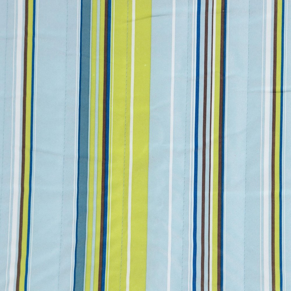 Aqua And Lime Green Striped Double Hammock