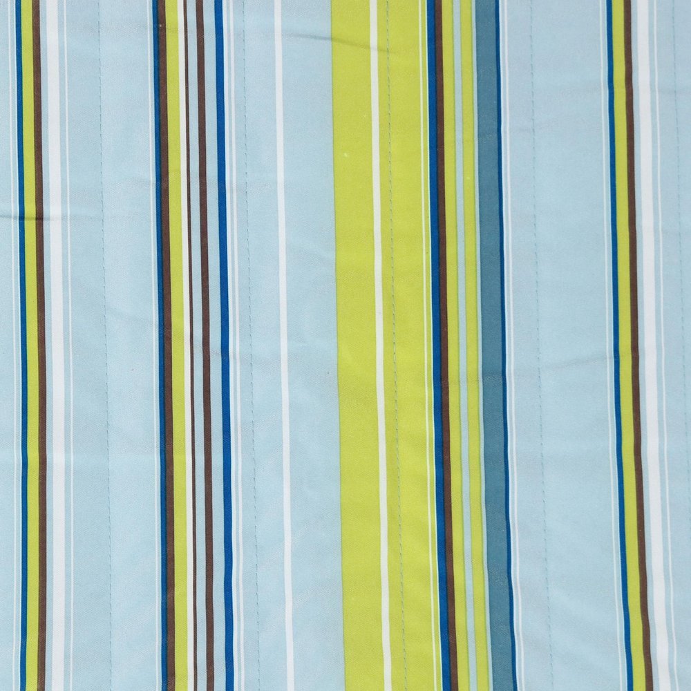 Aqua And Lime Green Striped Double Hammock