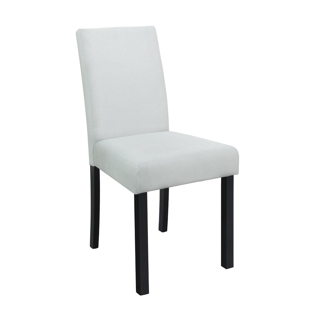 Five Piece Black Faux Marble Dining Set with Four Chairs