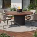 8000 BTU 7" Black Stainless steel Bio-ethanol fuel Portable Round Fire Pit