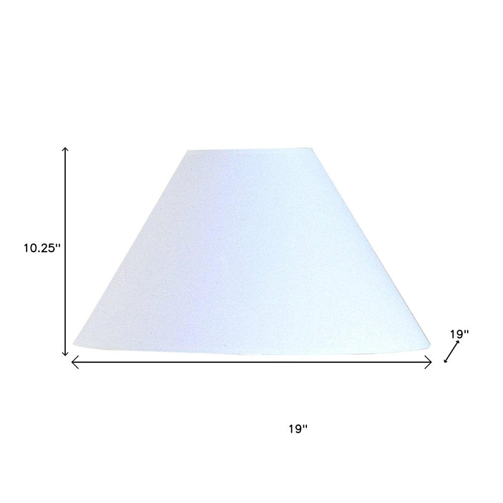 Off White Linen Plain Empire Lamp Shade on a white background