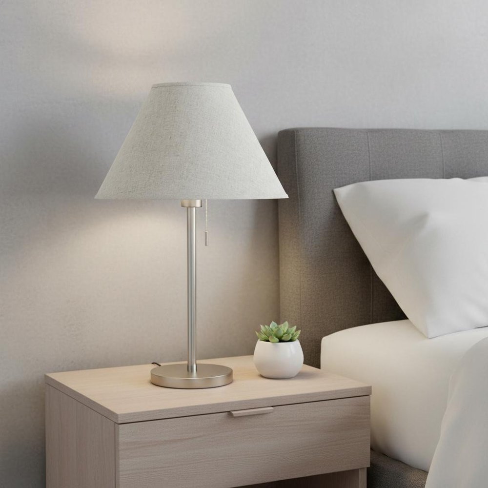 Light Brown Linen Plain Empire Lamp Shade