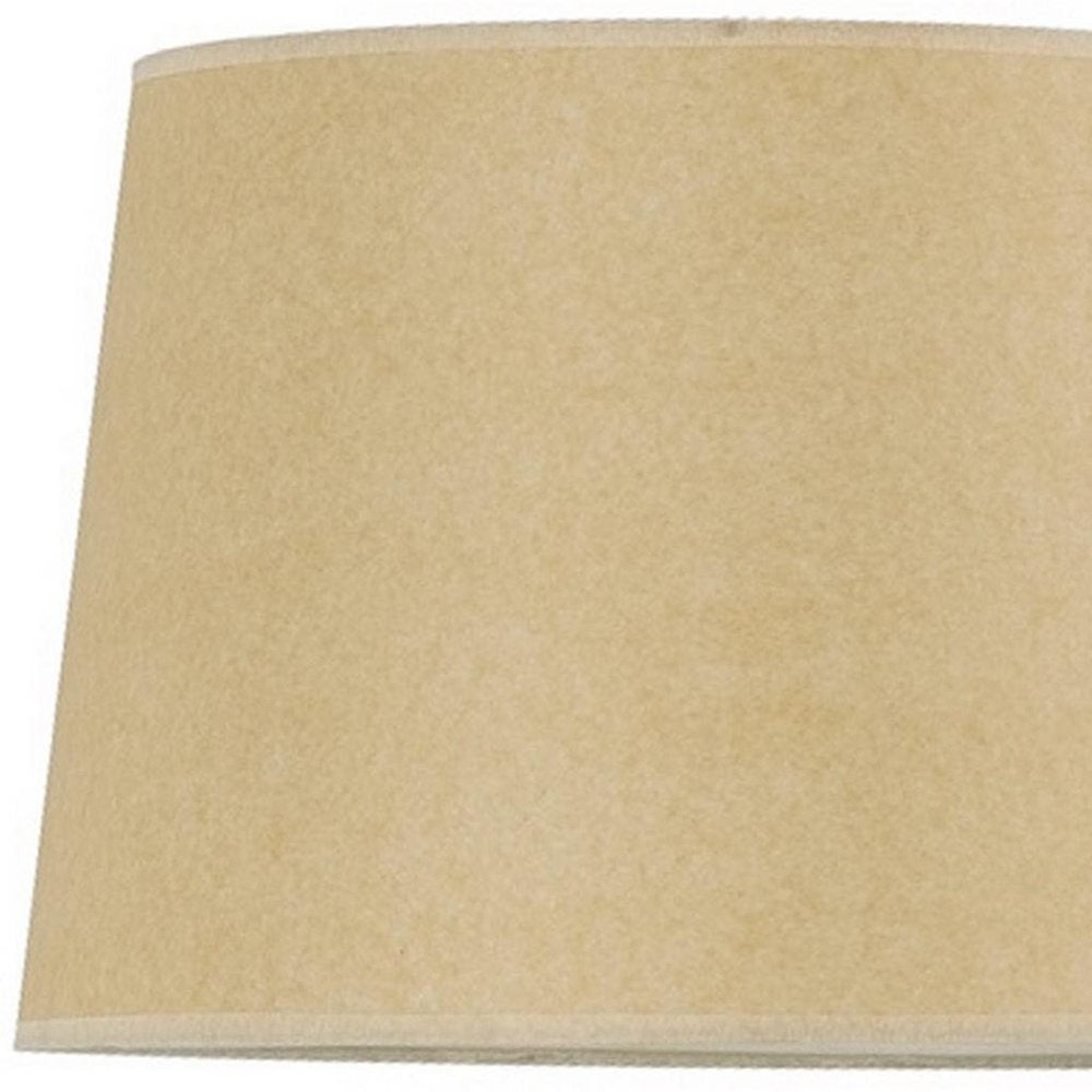 Tan Paper Plain Drum Lamp Shade close-up detail