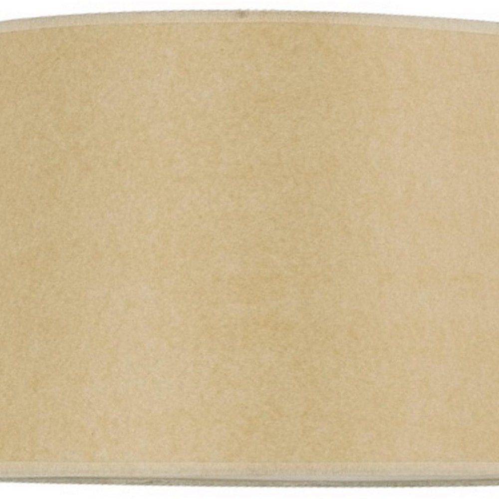 Tan Paper Plain Drum Lamp Shade