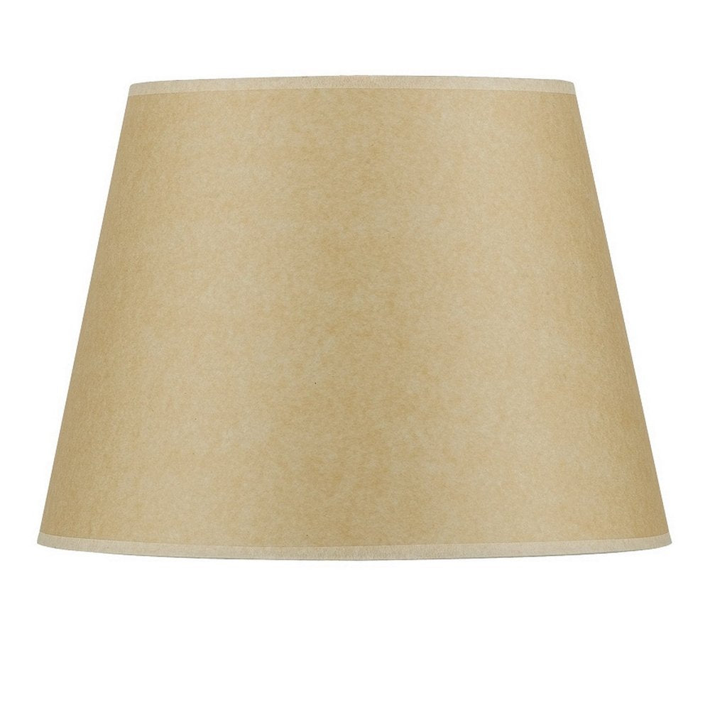 Tan Paper Hardback Empire Lamp Shade on a white background