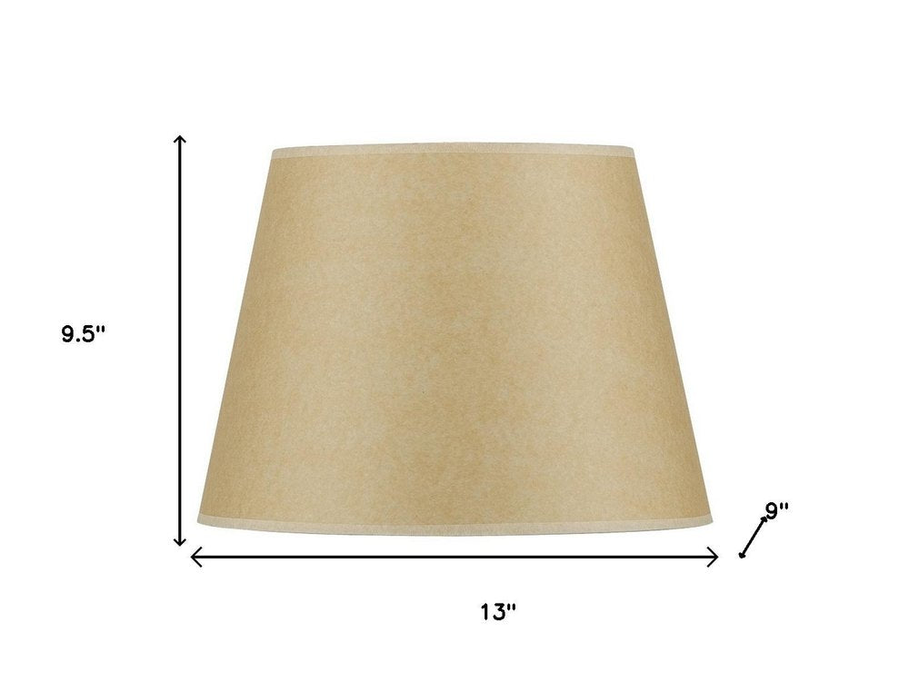 Tan Paper Hardback Empire Lamp Shade on a white background