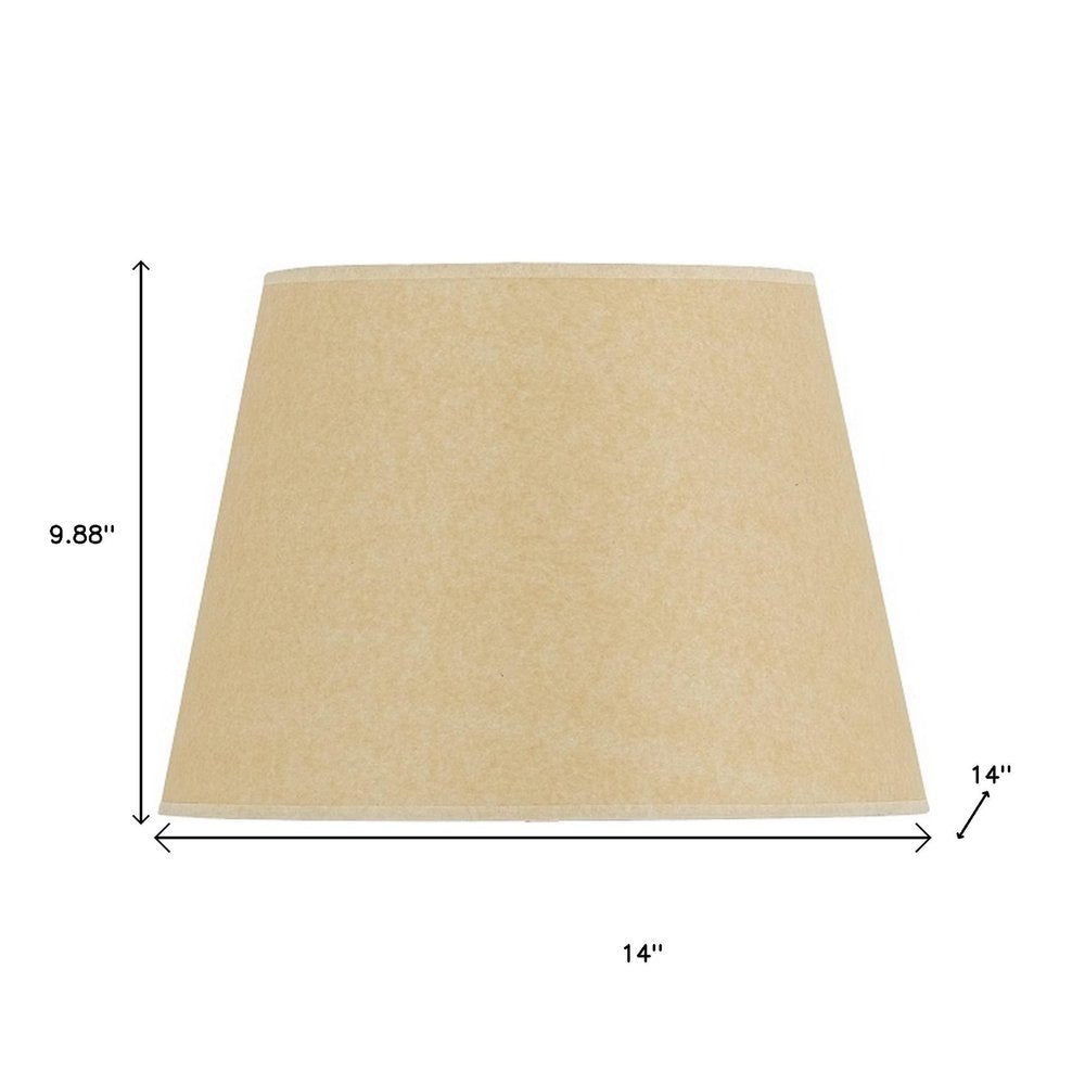 Tan Linen Plain Drum Lamp Shade