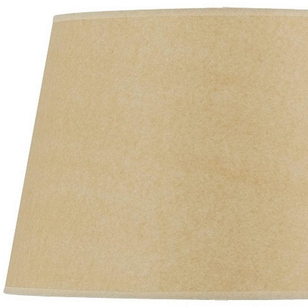 Tan Linen Plain Drum Lamp Shade close-up detail
