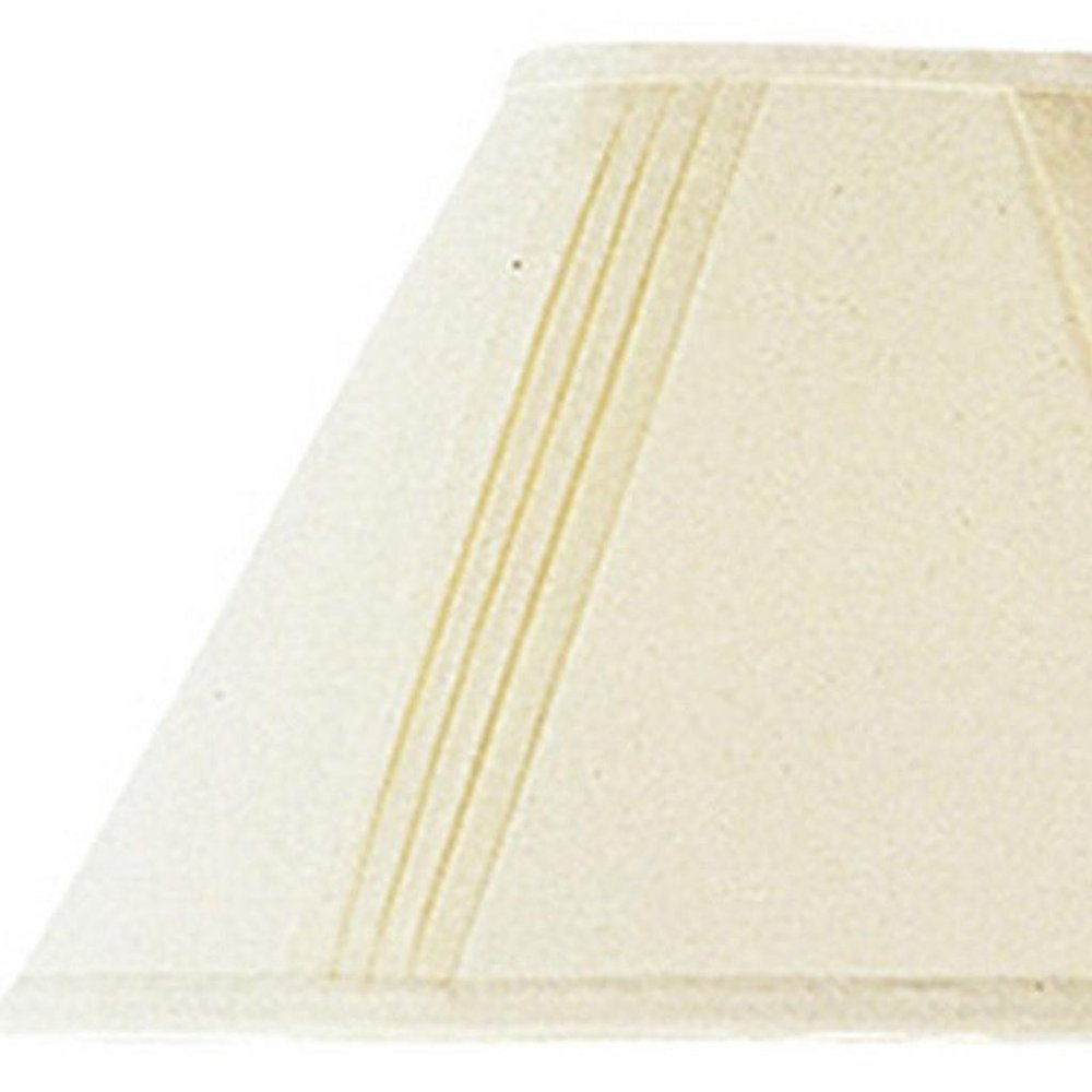 Off White Linen Pleated Empire Lamp Shade on a white background