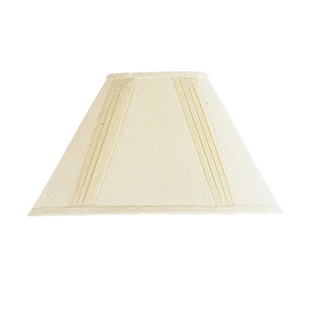 Off White Linen Pleated Empire Lamp Shade on a white background