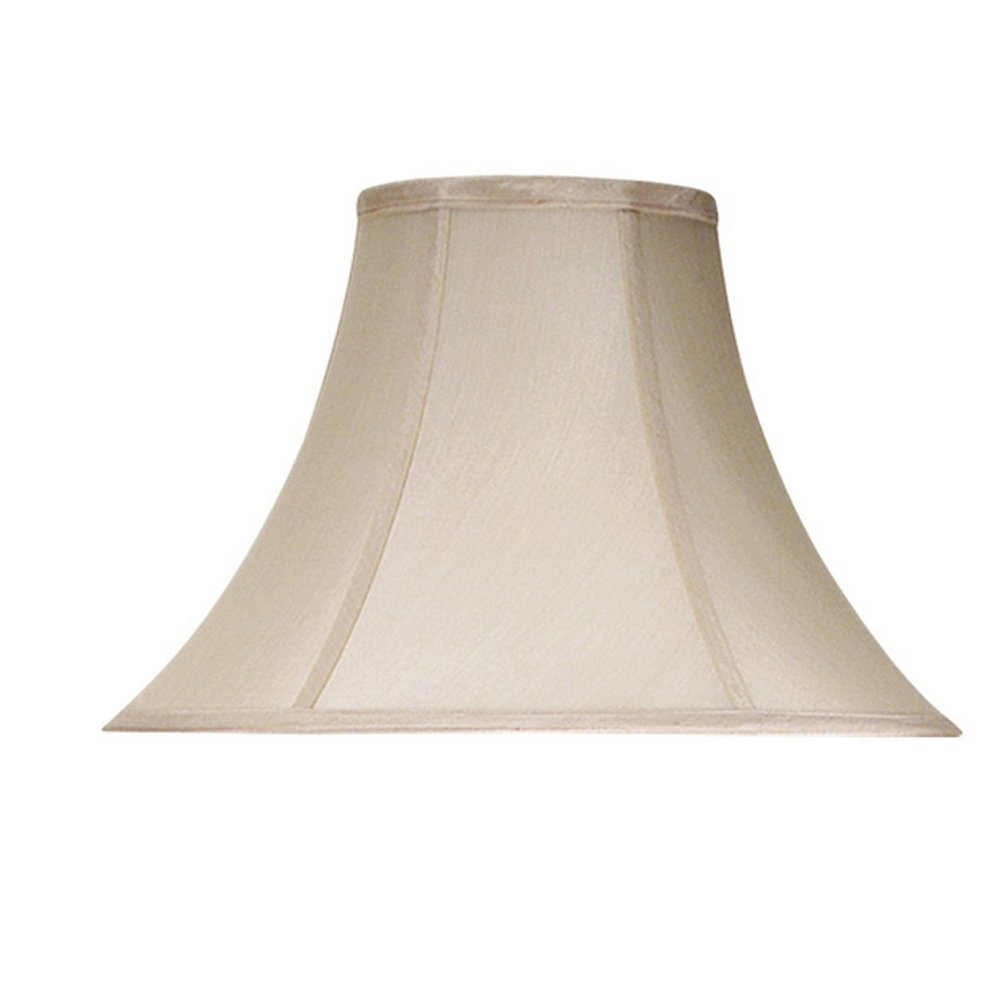 Pearl Silk Piped Bell Lamp Shade on a white background
