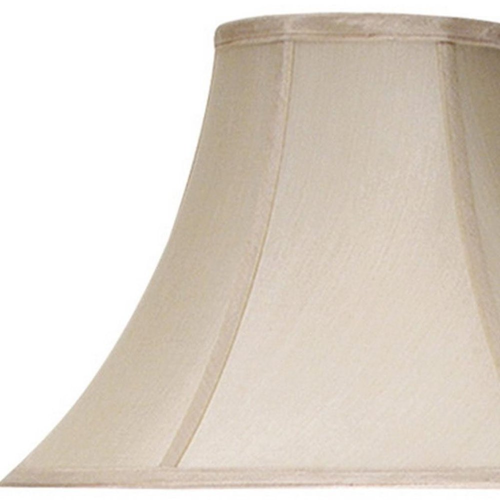 Pearl Silk Piped Bell Lamp Shade