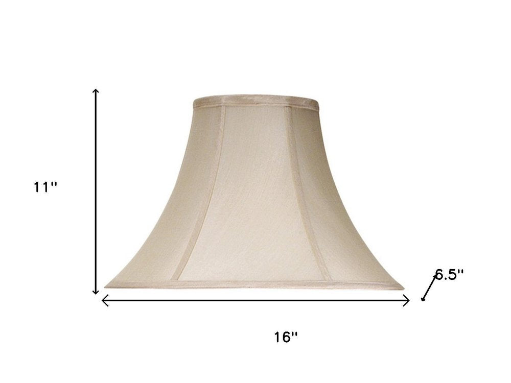 Pearl Silk Piped Bell Lamp Shade