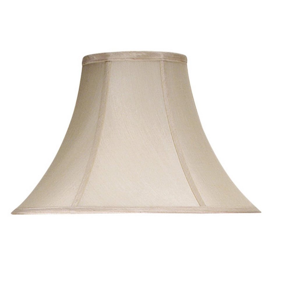Pearl Silk Piped Bell Lamp Shade on a white background