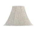 Light Gray Linen Plain Bell Lamp Shade on a white background