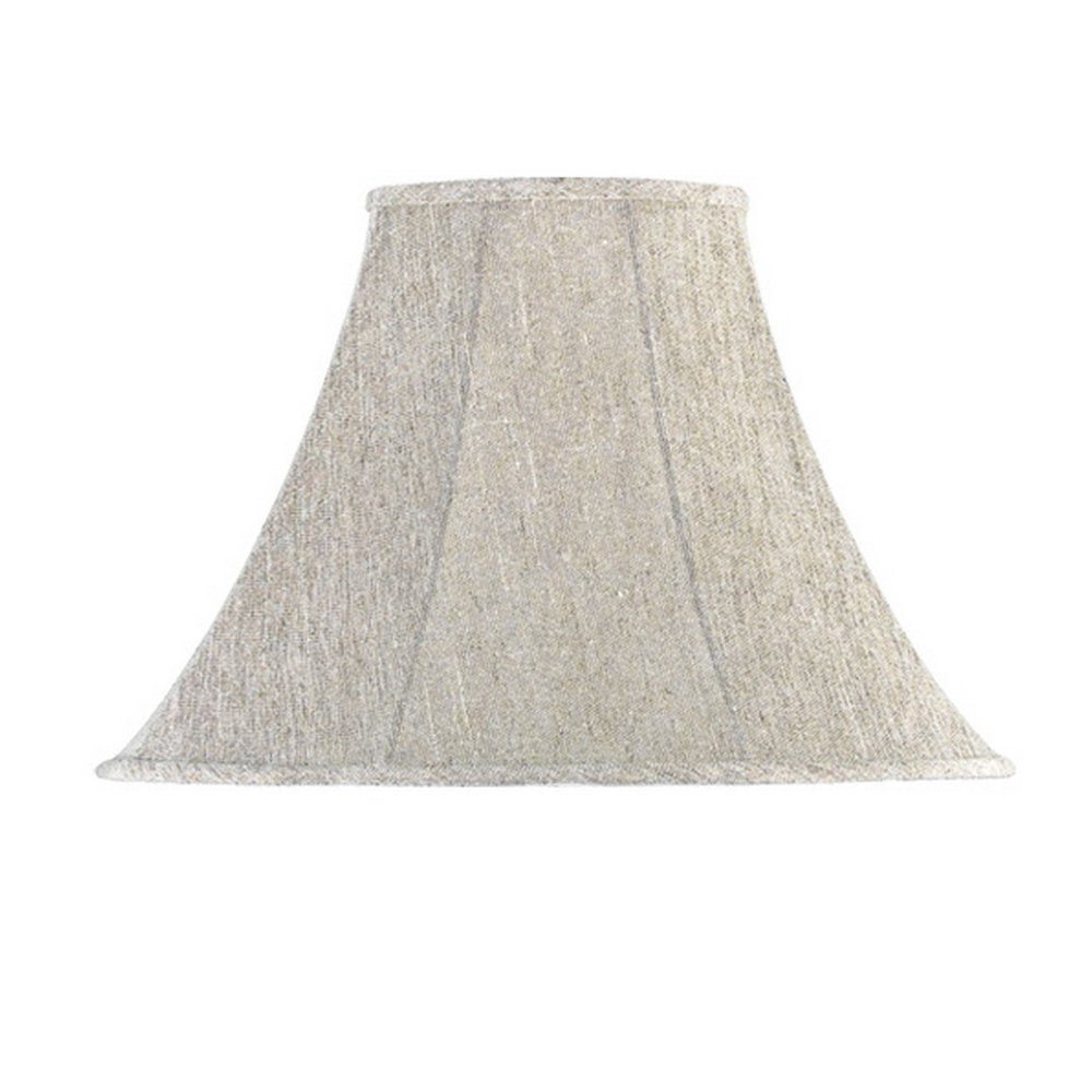 Light Gray Linen Plain Bell Lamp Shade on a white background