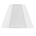 White Linen Piped Empire Lamp Shade on a white background
