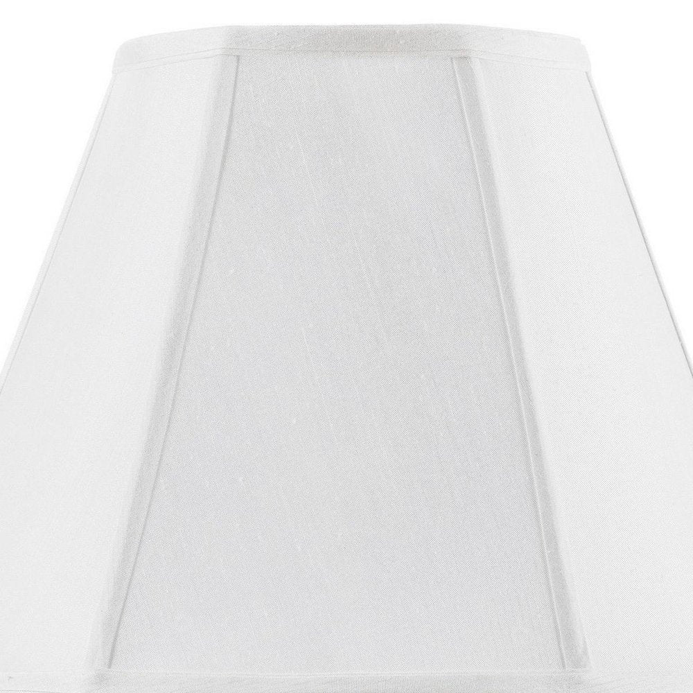 White Linen Piped Empire Lamp Shade