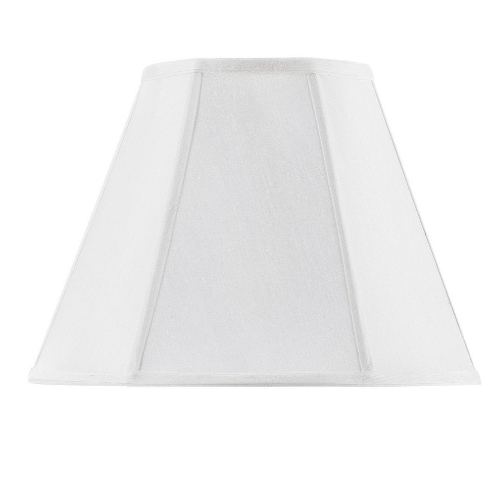 White Linen Piped Empire Lamp Shade on a white background
