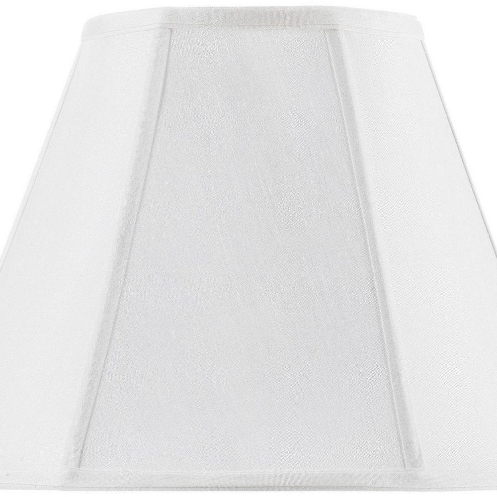 White Linen Piped Empire Lamp Shade