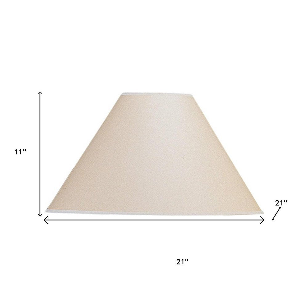 Light Brown Kraft Paper Plain Empire Lamp Shade on a white background