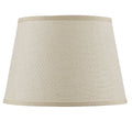 Light Brown Burlap Plain Drum Lamp Shade on a white background