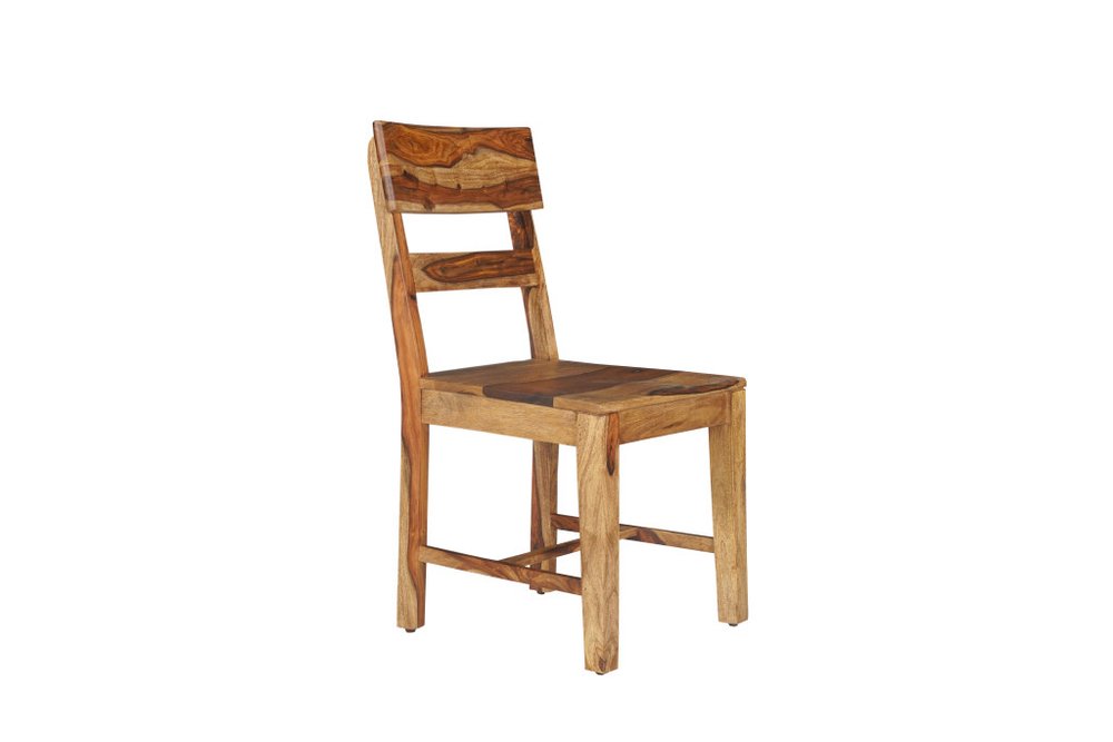 Seven Piece Brown and Black Solid Wood Dining Set with Six Chairs and One Bench - with Set of 6 Ladder Back Chairs on a white background
