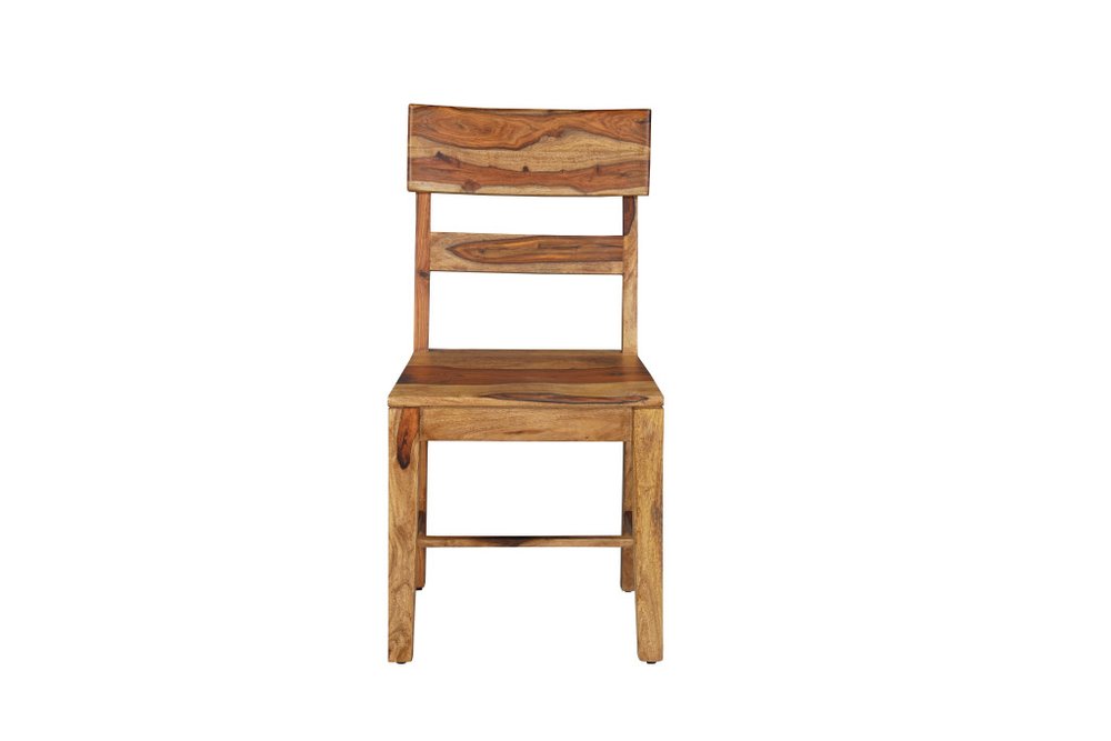 Seven Piece Brown Solid Wood Dining Set with Six Chairs and One Bench - 30.00" H x 74.00" W x 38.00" D on a white background
