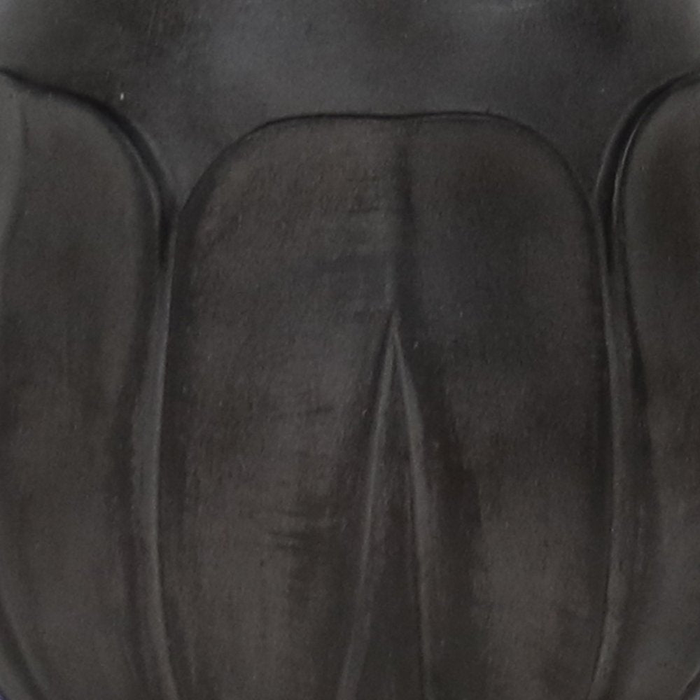 Detail view of 46" Dark Brown Heavy Duty Plastic Garden Hanging Wall or Door Decor, filling the frame with the dark brown resin texture.