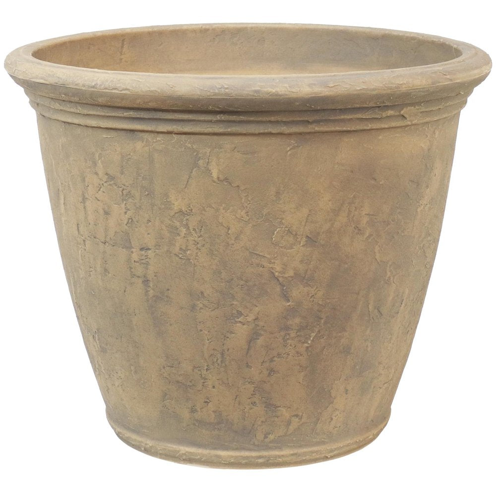 20" X 24" Beige Heavy Duty Plastic Round Pot Planter