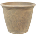 20" X 24" Beige Heavy Duty Plastic Round Pot Planter