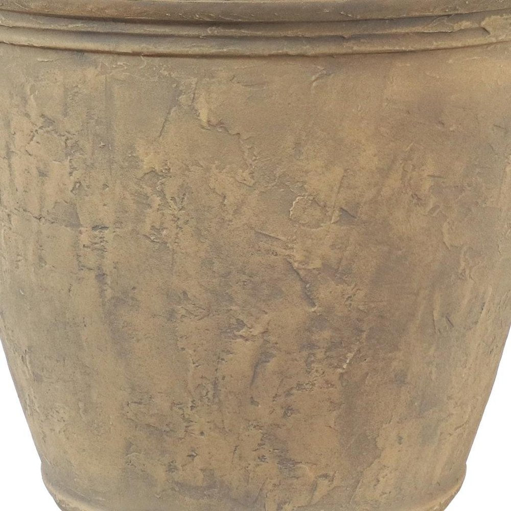 20" X 24" Beige Heavy Duty Plastic Round Pot Planter