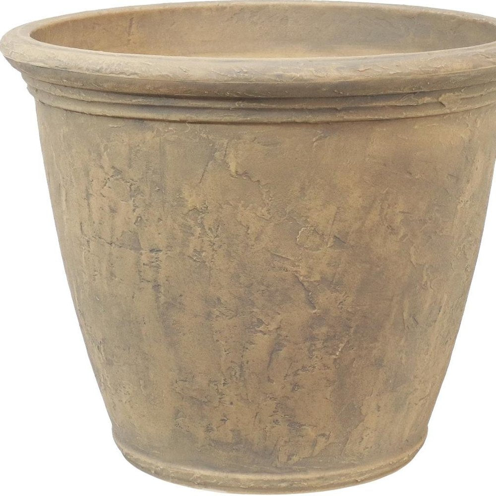 20" X 24" Beige Heavy Duty Plastic Round Pot Planter