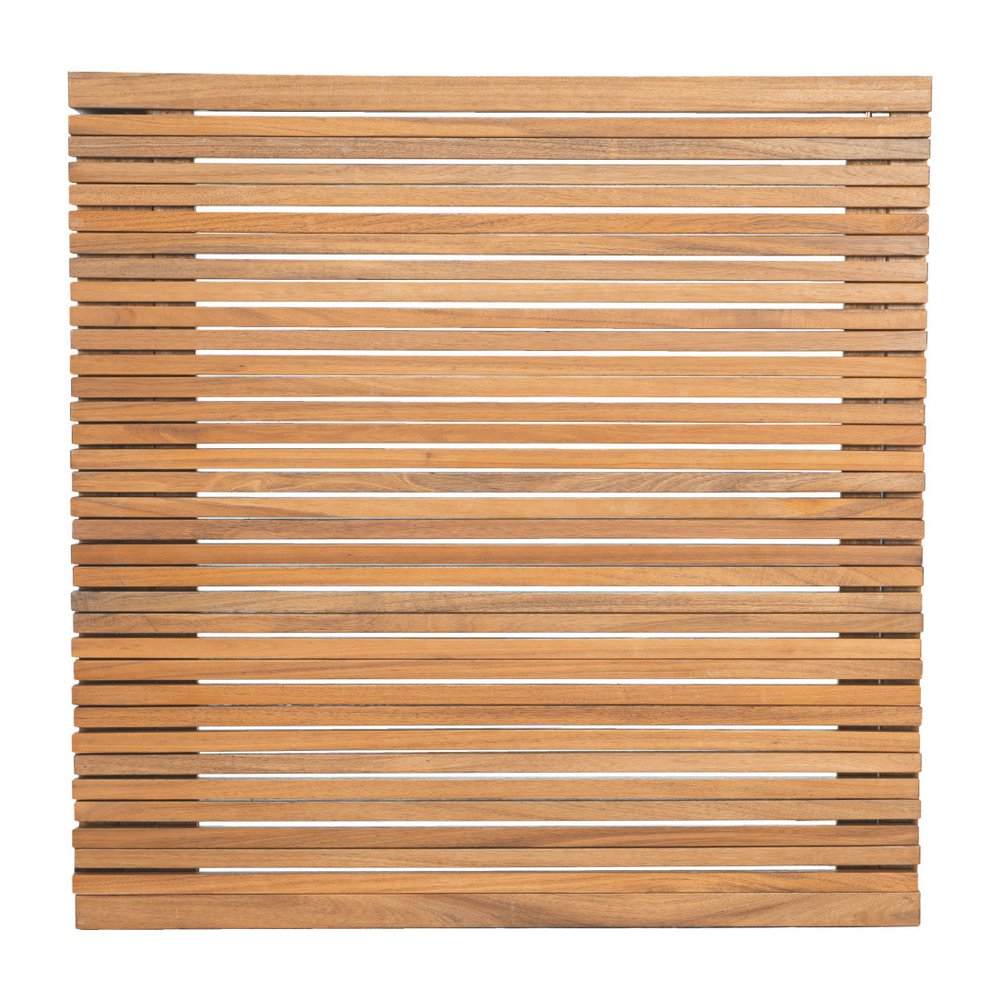 60" Natural Solid Wood Extendable Outdoor Dining Table. Outdoor table isolated on a plain white background, showing a tan wood surface.