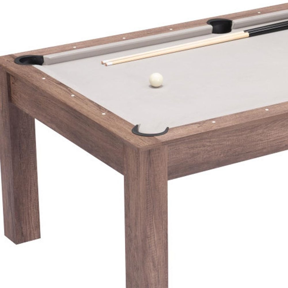 85" Brown Convertible Game And Dining Table on a white background