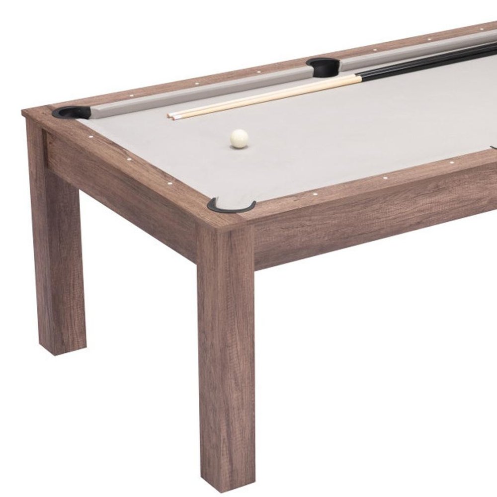 85" Brown Convertible Game And Dining Table on a white background