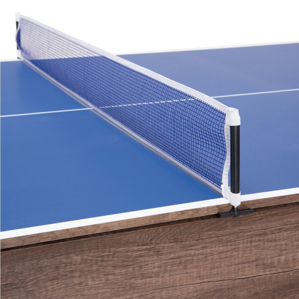 85" Brown Convertible Game And Dining Table close-up detail
