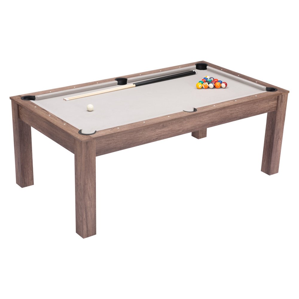 85" Brown Convertible Game And Dining Table on a white background